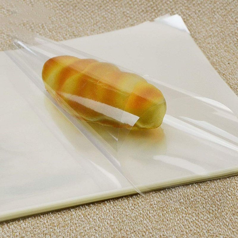 FUNZON Cellophane Packaging Sheets, 300 PCS 11.8x11.8inch Cellophane Paper Sheet for Bread Cakes Desserts, Cellophane Wrap Packaging Convenient for Store Take-away Pastry FH031 (300 Pcs) - Image 2